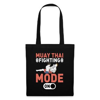 Mode de combat Muay Thai activé - Sac en tissu - noir - Devant