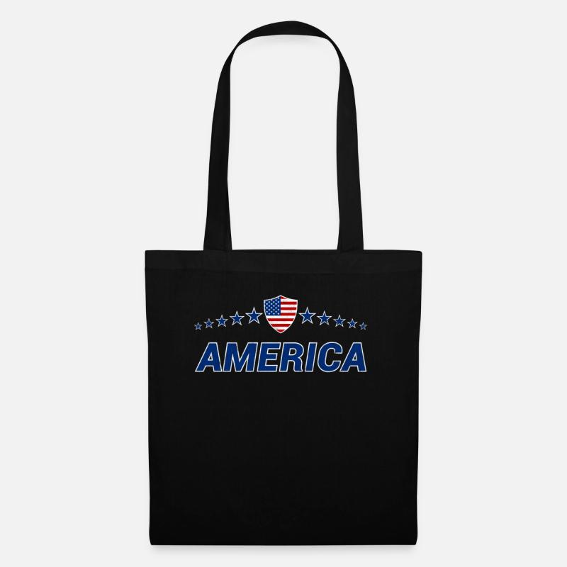 USA - Stoffbeutel - Schwarz