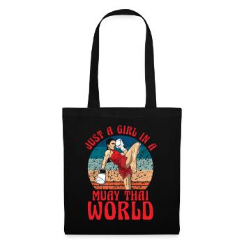 Just a Girl in a Muay Thai World - Tote Bag - black - Front