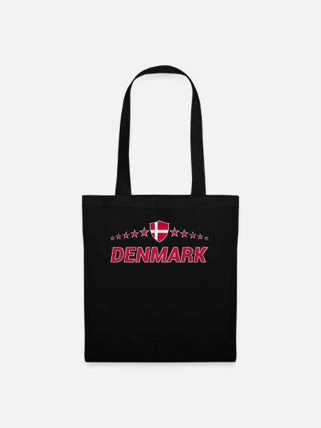 Dänemark - Stoffbeutel - Schwarz