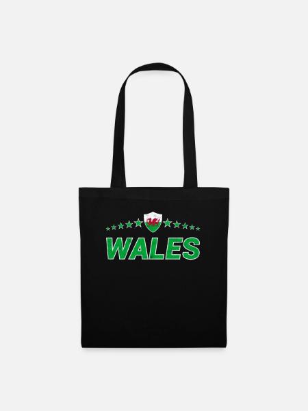 Wales - Stoffbeutel - Schwarz