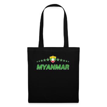 Myanmar - Sac en tissu - noir - Devant