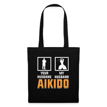 Aikido Ehemann - Stoffbeutel - Schwarz - Vorne