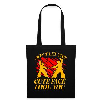 Ne vous laissez pas tromper par ce joli visage - Sac en tissu - noir - Devant