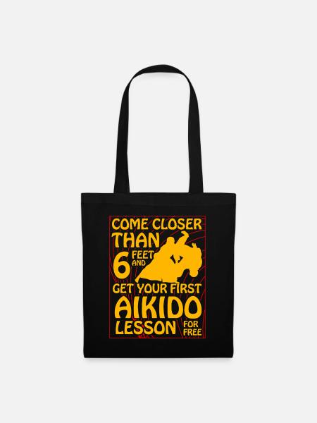 Aikido - Stoffbeutel - Schwarz