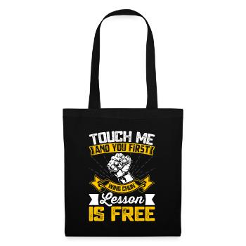 Touch me and your first Wing Chun lesson is free - Tote Bag - black - Front