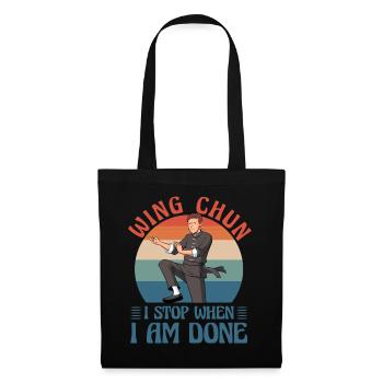 Wing Chun I stop when I am done - Tote Bag - black - Front