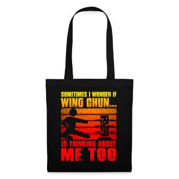 Sometimes I wonder if Wing Chun is thinking about - Tote Bag - black - Front