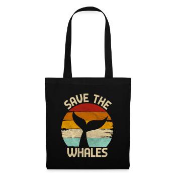 Save the Whales - Tote Bag - black - Front