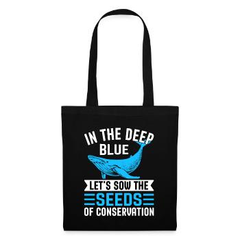 In the deep blue let's sow the seeds of - Tote Bag - black - Front