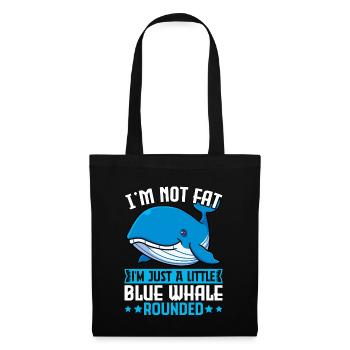 Je ne suis pas gros, je suis juste une petite baleine bleue arrondie - Sac en tissu - noir - Devant