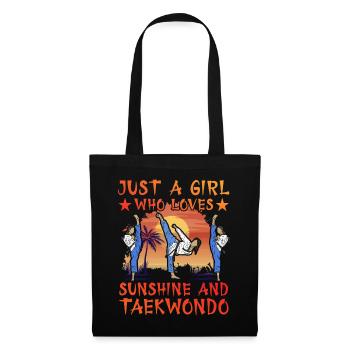 Juste une fille qui aime le soleil et le taekwondo - Sac en tissu - noir - Devant