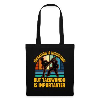 L’éducation est importante, mais le taekwondo est important - Sac en tissu - noir - Devant
