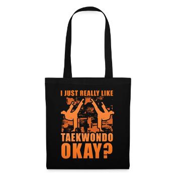 J’aime vraiment le taekwondo, d’accord ? - Sac en tissu - noir - Devant