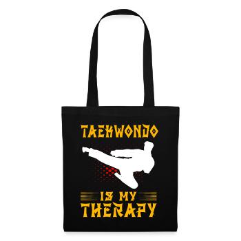 Le taekwondo est ma thérapie - Sac en tissu - noir - Devant