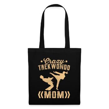 Maman folle de taekwondo - Sac en tissu - noir - Devant