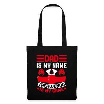 Papa est mon nom Le taekwondo est mon jeu - Sac en tissu - noir - Devant