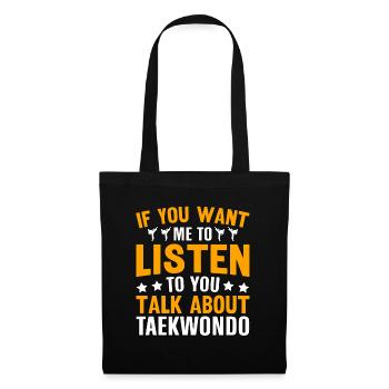 Si tu veux que je t’écoute parler de - Sac en tissu - noir - Devant