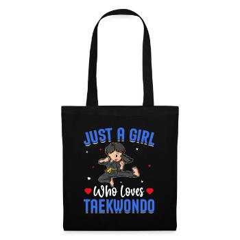 Juste une fille qui aime le taekwondo - Sac en tissu - noir - Devant