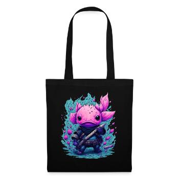 Axolotl - Stoffbeutel - Schwarz - Vorne
