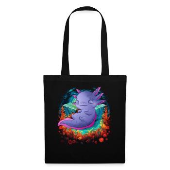 Axolotl - Stoffbeutel - Schwarz - Vorne