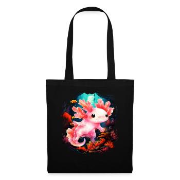 Axolotl - Stoffbeutel - Schwarz - Vorne