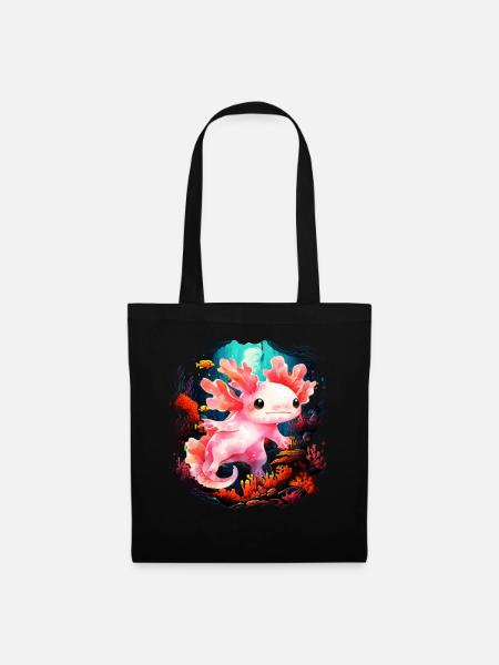 Axolotl - Stoffbeutel - Schwarz