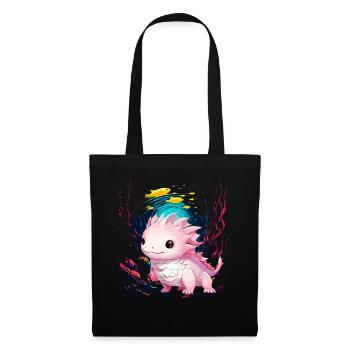Axolotl - Stoffbeutel - Schwarz - Vorne