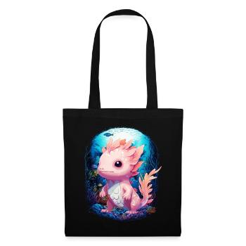Axolotl - Stoffbeutel - Schwarz - Vorne