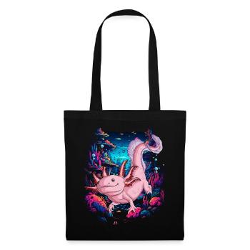 Axolotl - Stoffbeutel - Schwarz - Vorne