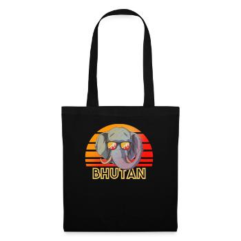 Bhoutan - Sac en tissu - noir - Devant