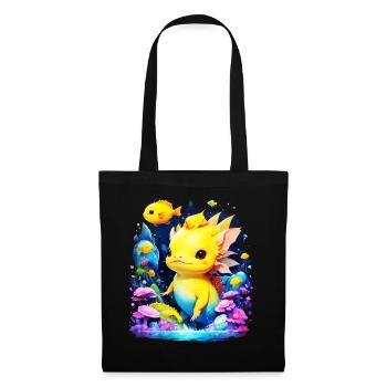 Axolotl - Stoffbeutel - Schwarz - Vorne