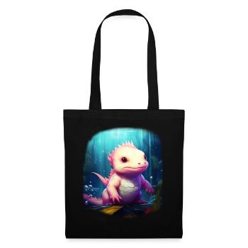 Axolotl - Stoffbeutel - Schwarz - Vorne