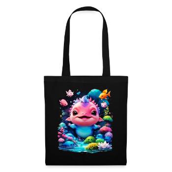 Axolotl - Stoffbeutel - Schwarz - Vorne