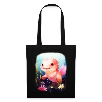 Axolotl - Stoffbeutel - Schwarz - Vorne