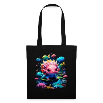 Axolotl - Stoffbeutel - Schwarz - Vorne