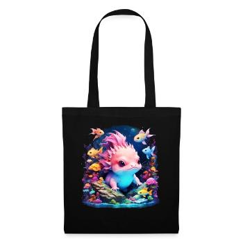 Axolotl - Stoffbeutel - Schwarz - Vorne