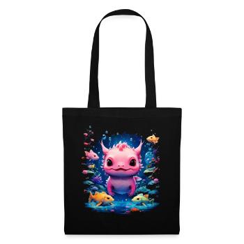 Axolotl - Stoffbeutel - Schwarz - Vorne