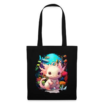 Axolotl - Stoffbeutel - Schwarz - Vorne