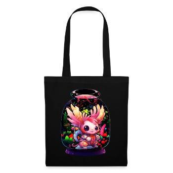 Axolotl - Stoffbeutel - Schwarz - Vorne
