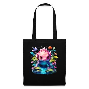 Axolotl - Stoffbeutel - Schwarz - Vorne