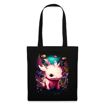 Axolotl - Stoffbeutel - Schwarz - Vorne