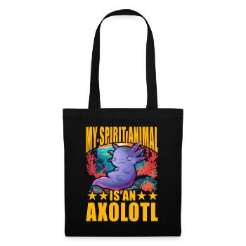 Mon animal spirituel est un axolotl - Sac en tissu - noir - Devant