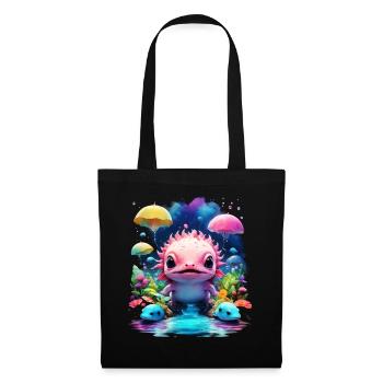 Axolotl - Stoffbeutel - Schwarz - Vorne