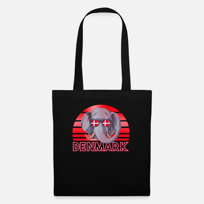 Dänemark - Stoffbeutel - Schwarz