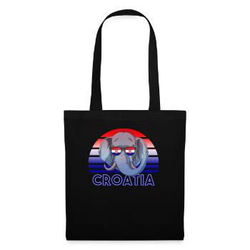 Croatie - Sac en tissu - noir - Devant