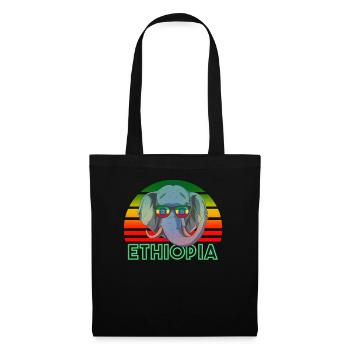 Éthiopie - Sac en tissu - noir - Devant