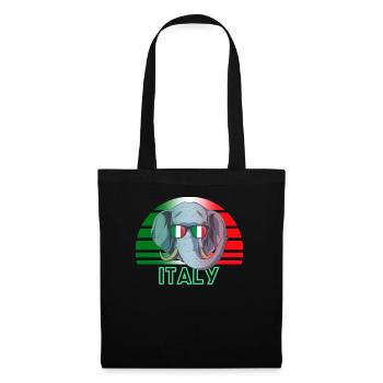 Italie - Sac en tissu - noir - Devant