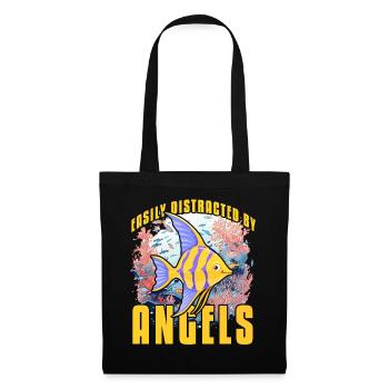 Facilement distrait par les anges - Sac en tissu - noir - Devant