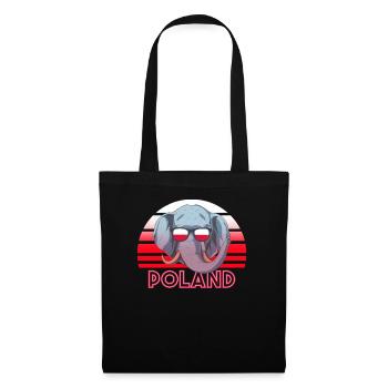 Pologne - Sac en tissu - noir - Devant
